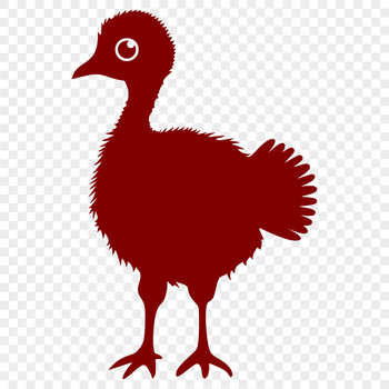 A detailed illustration of a farm animal, specifically a turkey, with its full body visible.