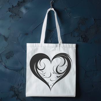 A stylized heart shape with intricate details suitable for vector design projects.