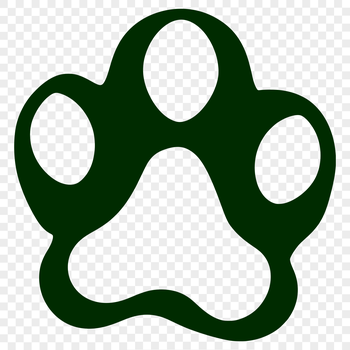 Paw print illustration in vector format, ideal for digital use with various software such as Illustrator and Photoshop.