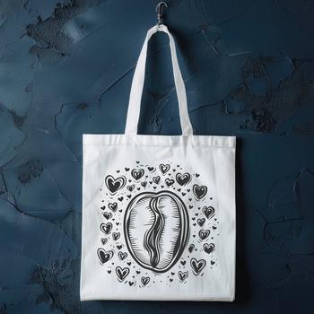A high-quality vector image of a coffee bean, ideal for use in digital design projects.