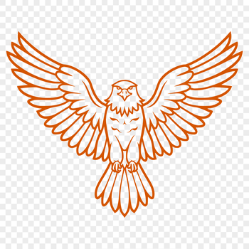 A detailed illustration of a majestic eagle in full flight.