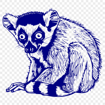 A detailed illustration of a lemur in its natural habitat.