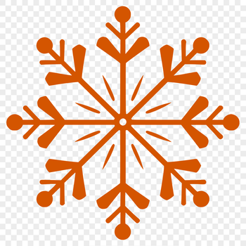 A delicate, six-pointed snowflake with intricate patterns and edges, suitable for vector design.