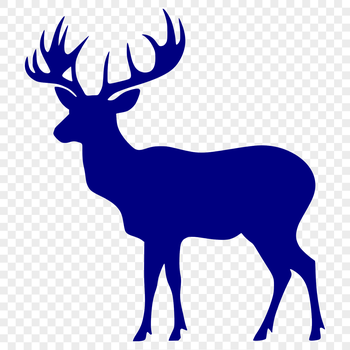 A silhouette of a deer in vector format, suitable for various digital applications.