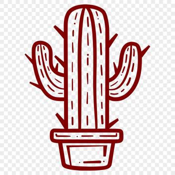 A green cactus plant with sharp spines, suitable for gardening or craft projects.