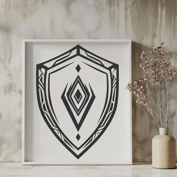 Shield design for graphic projects, created as a vector SVG file.