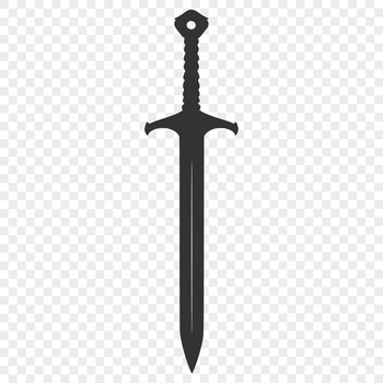Free vector sword illustration designed for digital cutting machines like Cricut and laser cutters.