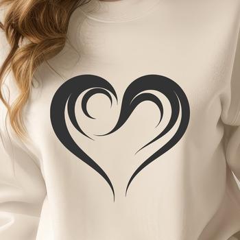 A stylized heart shape made from vector lines, suitable for digital designs.