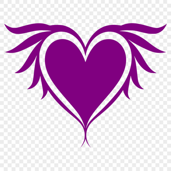 Vector illustration of a stylized heart symbol.