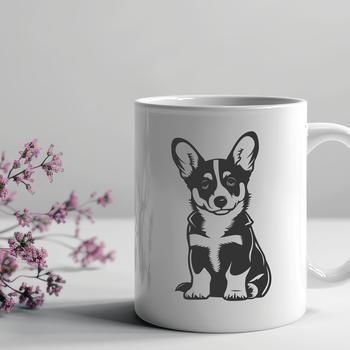 Cute Welsh Corgi In PDF & PNG