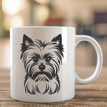 Artistic Yorkshire Terrier Vector Illustration