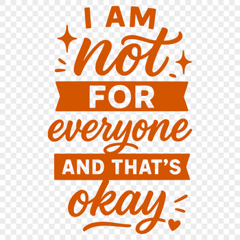 Motivational quote about self-worth and confidence in vector format.