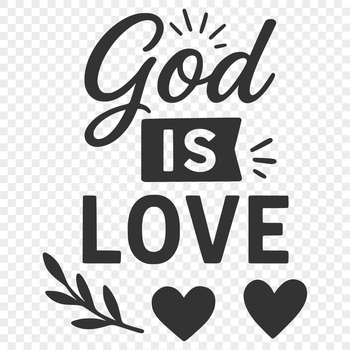 Inspirational quote with religious theme, suitable for vector art designs.
