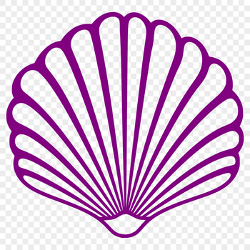 A high-quality SVG design featuring a stylized seashell with intricate details and clean lines.