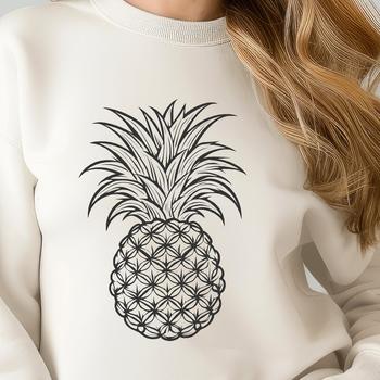 Artistic Pineapple In SVG & PNG