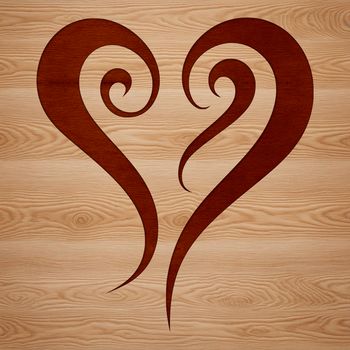 A simple heart shape, suitable for graphic design projects.