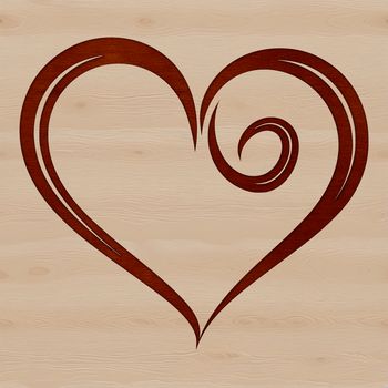 A stylized vector heart shape, suitable for various design applications.