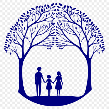 An ornate design featuring a tree motif representing romantic connection and togetherness.
