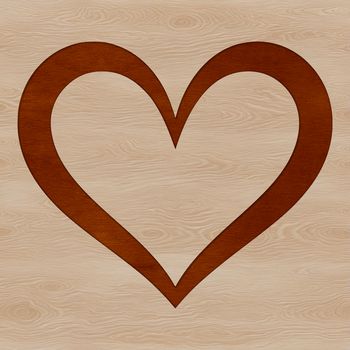 A simple line drawing representation of a classic love heart symbol.