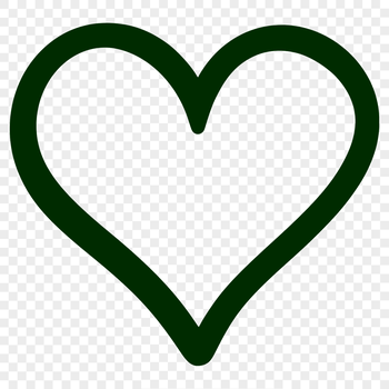 A simple line drawing of a heart shape.