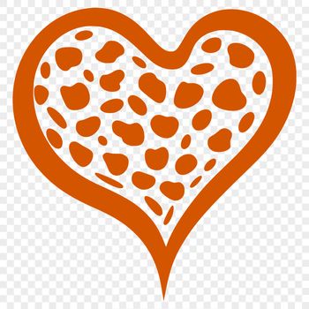 A simple vector illustration of a heart shape with clean lines.