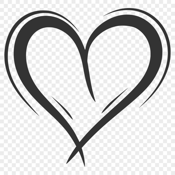 A stylized heart shape designed for vector art projects, suitable for various digital formats.