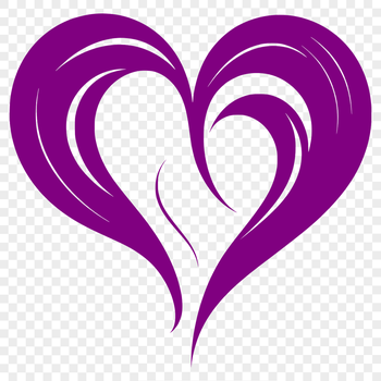 A single isolated heart shape made from vector lines, suitable for digital use.