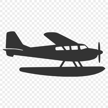 A simple vector illustration of an airplane in flight.