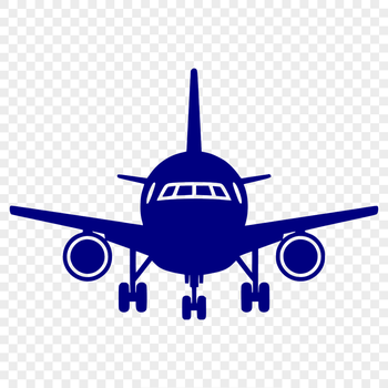 A detailed illustration of an airplane, suitable for cutting with a Cricut or laser engraving.