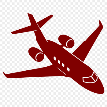 A free downloadable SVG file featuring a stylized silhouette of an airplane.