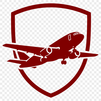 SVG graphic of a commercial airliner aircraft in profile view.