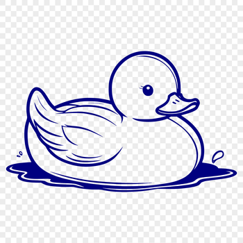A detailed depiction of a waterfowl bird, created as a scalable graphic.