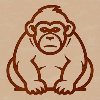 Vector illustration of a cute animal in a casual seated position.