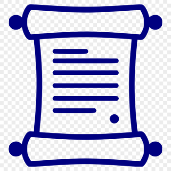 A traditional paper scroll with a diploma or certificate attached, suitable for crafting and design projects.