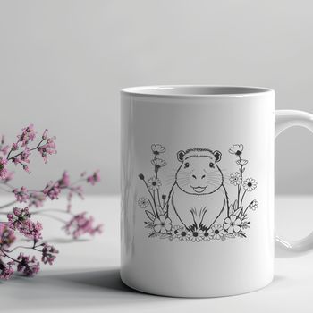 An isolated vector art image of a capybara, suitable for use in various design projects.