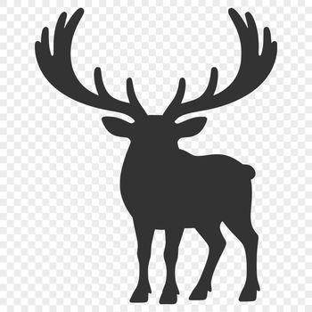 A digital vector image of a reindeer, suitable for commercial or personal use in various designs.
