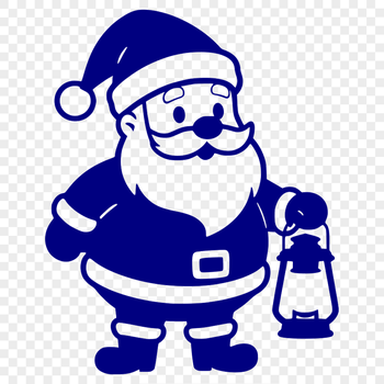 An SVG design featuring a silhouette of Santa Claus, ideal for crafting, web design, or print materials.