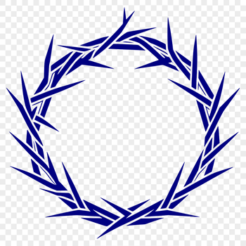 An illustration of a crown made from thorns, symbolizing faith and devotion.