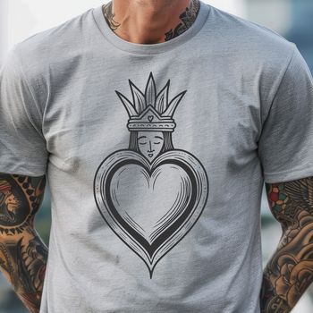 Illustration of the Sacred Heart in vector format, suitable for various design applications.