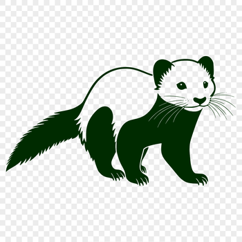 A small, furry animal with a long body and pointed snout.