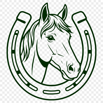 Vector horse shoe design for Cricut and laser cutting