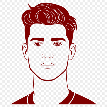 A male figure in vector format, suitable for cutting machines or laser cutters.