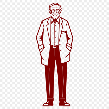 Male figure in a minimalist style.