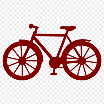 A detailed vector illustration of a bicycle with clean lines and no background.