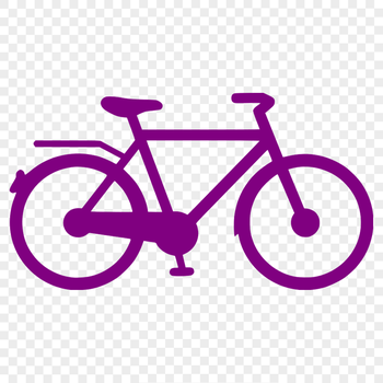 Illustration of a single bicycle in a simple and minimalist design.