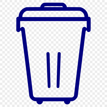 SVG illustration of a modern trash can in a simple design, perfect for digital art and crafting projects.