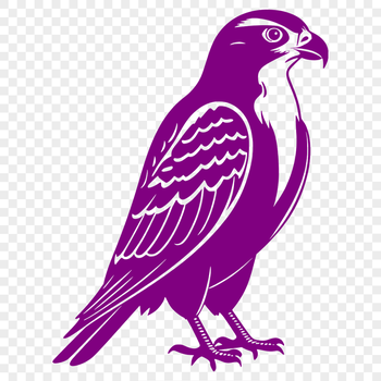 An SVG representation of a bird of prey, designed with clean lines and simplicity.