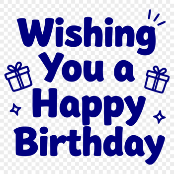 A colorful digital illustration of a birthday greeting, suitable for commercial or personal use.