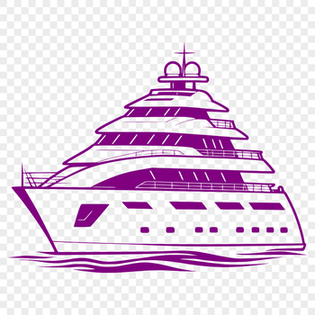 Vector illustration of a sailboat with clean lines and simple design.
