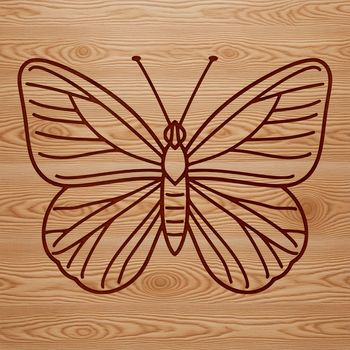 A colorful butterfly illustration created as a vector graphic, suitable for various design and printing applications.